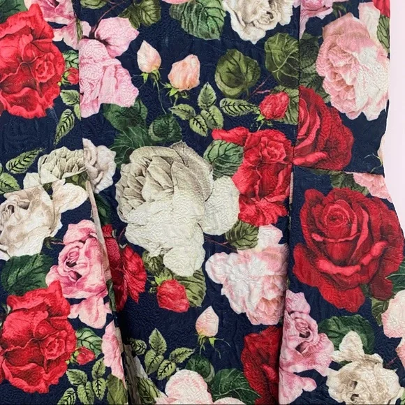 Women's Blugirl Blumarine Sleeveless Multicolor Rose Floret Dress, Small - Picture 4 of 14